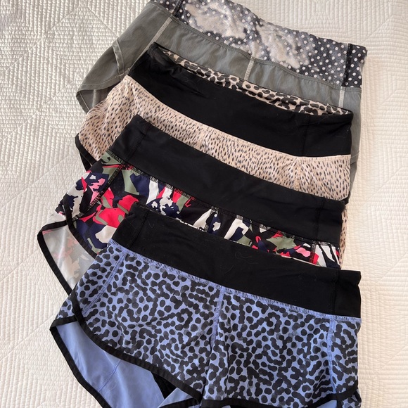 4 Pairs of Lululemon Speed Shorts - Size 2 - Picture 2 of 4